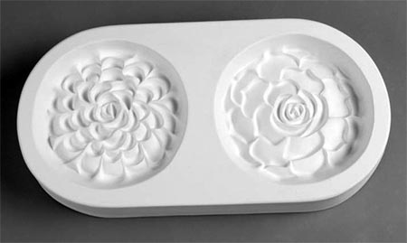 Two Succulents Frit Casting Mold - 10 x 5 in. link