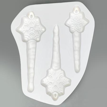 Three Flake Icicles Mold - 9 x 7.5 in. link