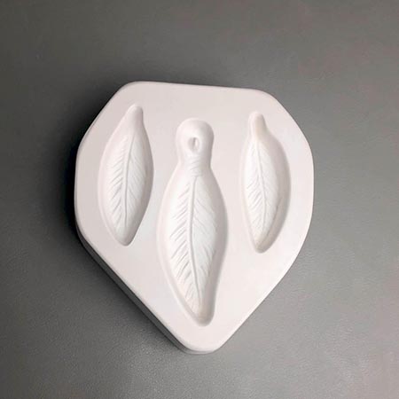 Feather Trio Frit Casting Mold - 5 x 4.5 in. link