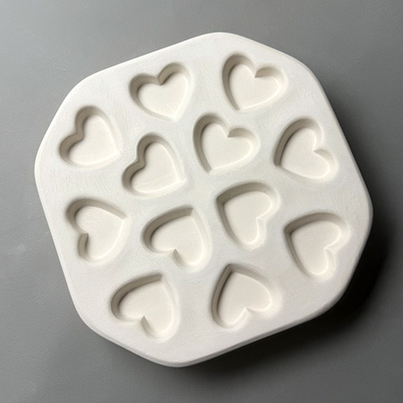 12 Small Hearts Casting Mold - 8 x 8 in. link