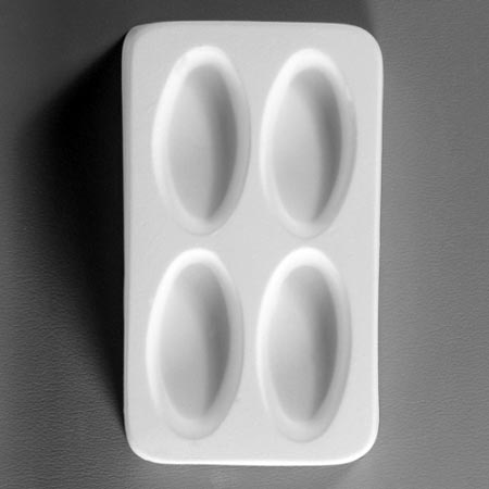 Large 2 x 1 in. Ovals Ceramic Mold - 5.5 x 3.25 in. link