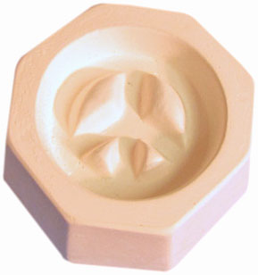 Peace Sign Holey Cabochon Mold- 3.75 x 3.75 in. link