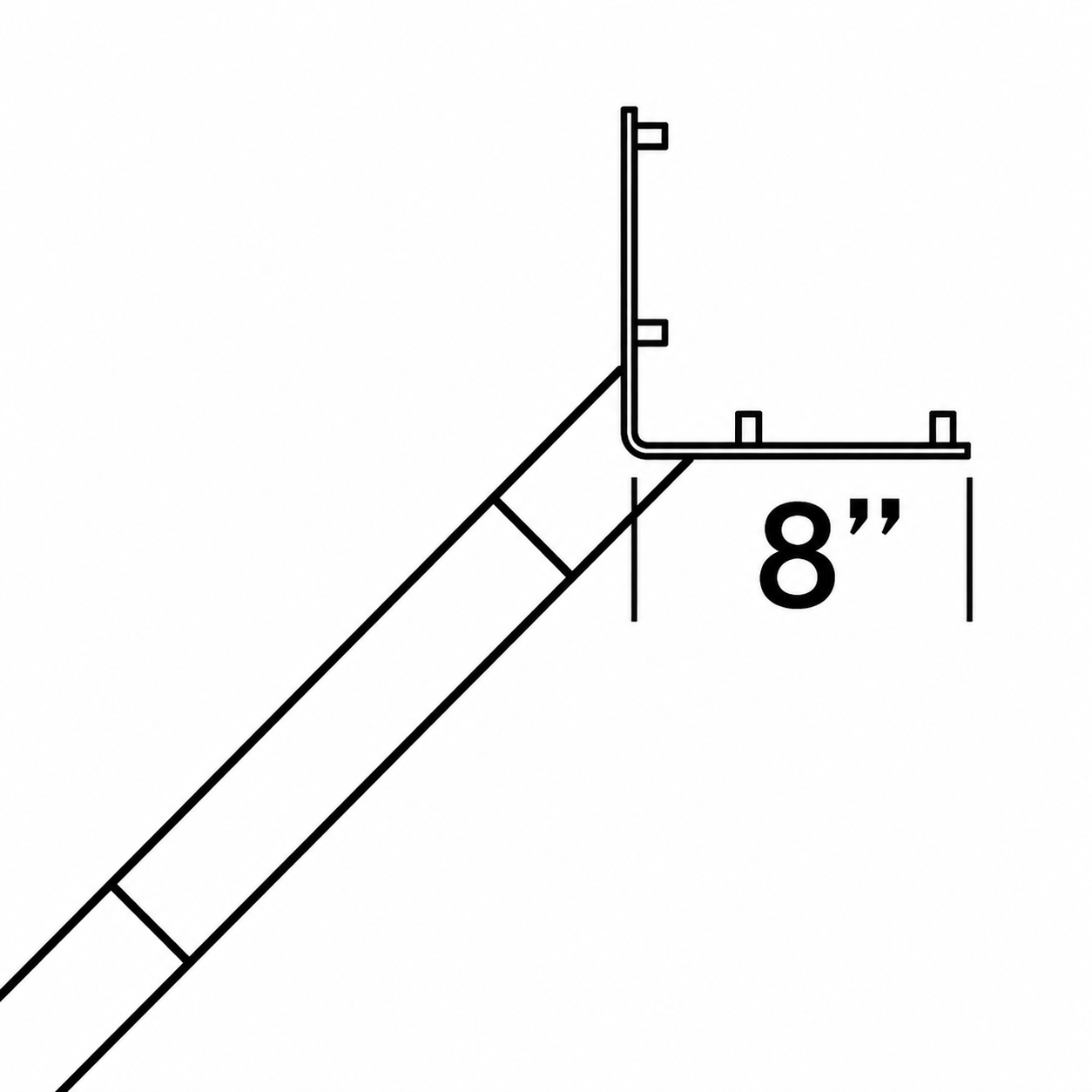 Garden Stake - Point Down 8 in. per arm link