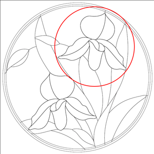 Right Orchid - Peach Bevel Cluster 7 x 6 in., 6 pieces link