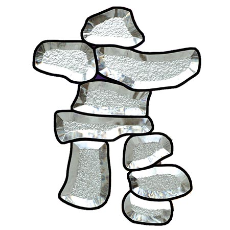 Inukshuk Bevel Cluster 8 x 11 in., 9 pieces link