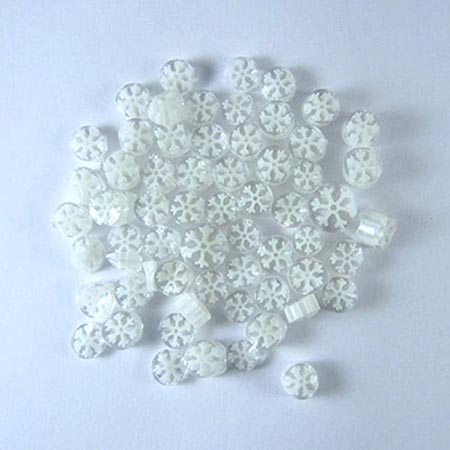 Snowflakes on Clear Millefiori Slices - 90 COE link