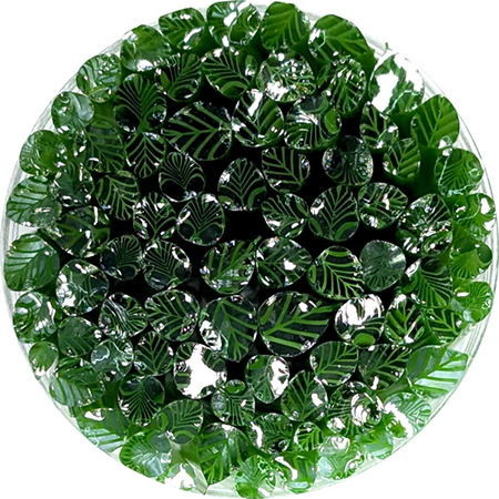Fern Green and Clear Leaves Murrine Sticks - 96 COE link