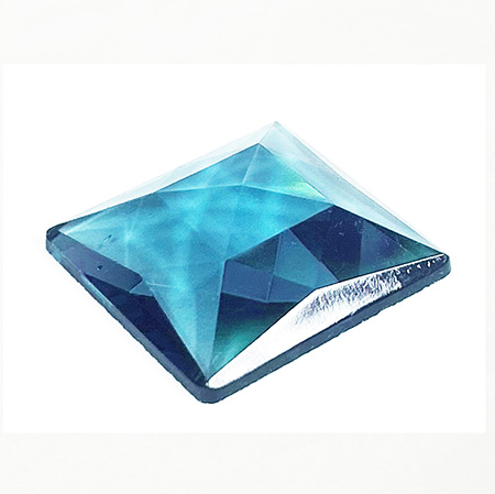 Light Aquamarine  Jewel  - Square (30mm) link