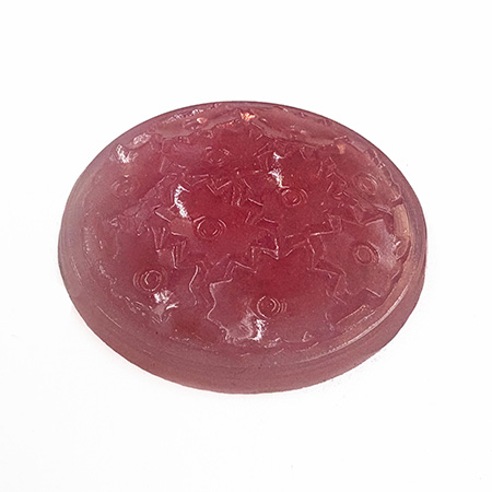 Opal Gold Pink Fractal Flowers Jewel - Round (35mm) Pack of 4 link