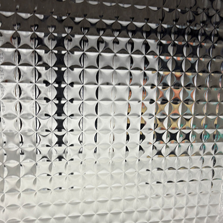Pyramid (1/2 in. Cross Reed) Clear Import Texture Large Sheet 72 x 84 in. photo