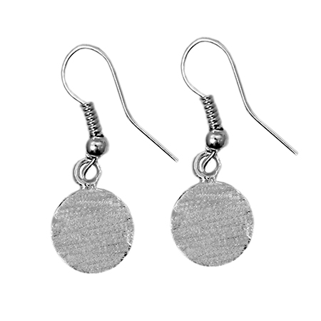 Silver Disc Earrings - 10 mm link