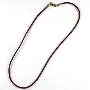 16 in. Brown-Red Leather Cord link