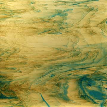 Amber/ Clear/ Turquoise Blue Streaky link