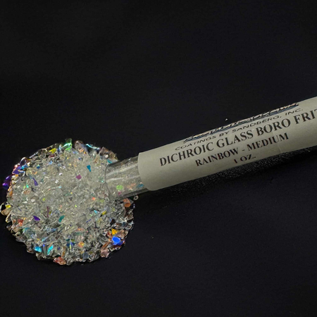 Medium Frit Transparent Dichroic Rainbow Coated 33 COE link