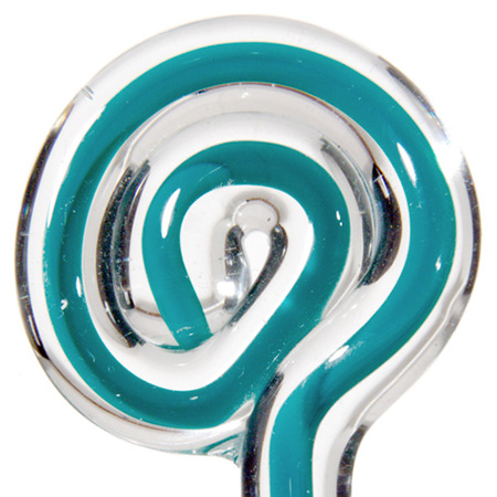 Filigree - Petrol Green/Crystal Moretti rod 104 COE (1/4 lb. minimum order) link