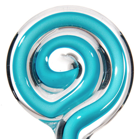 Filigree - Aquamarine/Crystal Moretti rod 104 COE (1/4 lb. minimum order) link