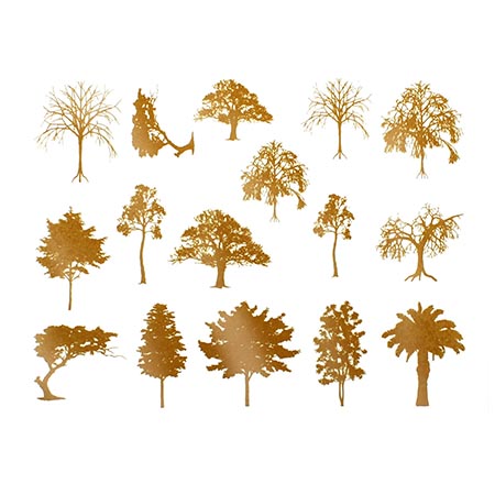 Trees Gold Decals link