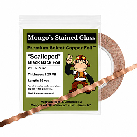 Black Back Foil - Scalloped (5/16 in.) 1.25 mil link