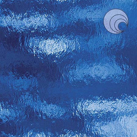 Medium Blue Rough Rolled Transparent Fusible 96 coe link