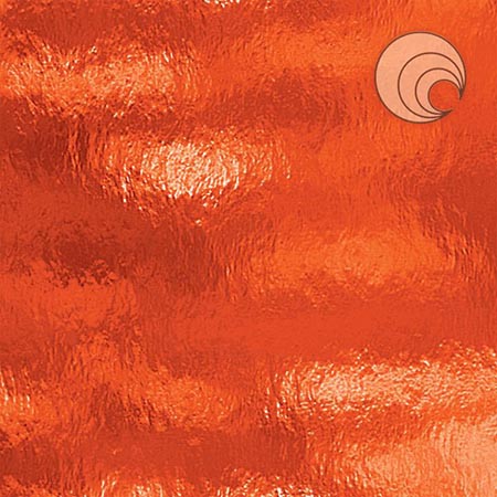 Orange Rough Rolled Transparent Fusible 96 coe link