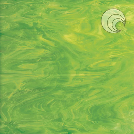 Lime Green Transparent/ White Wispy Fusible 96 coe link