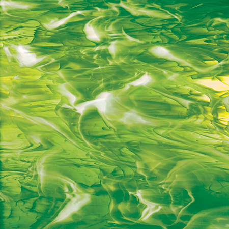 Moss Green White Wispy Fusible 96 coe photo