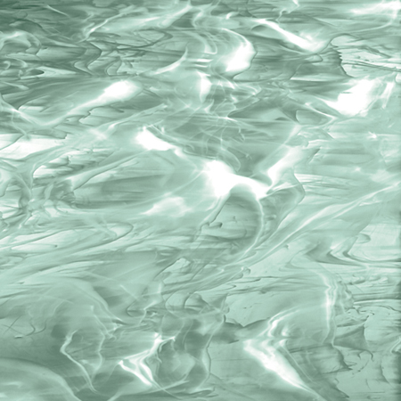 Sea Green/ White Wispy Fusible 96 coe link