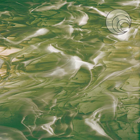 Olive & White Streaky Fusible 96 coe link