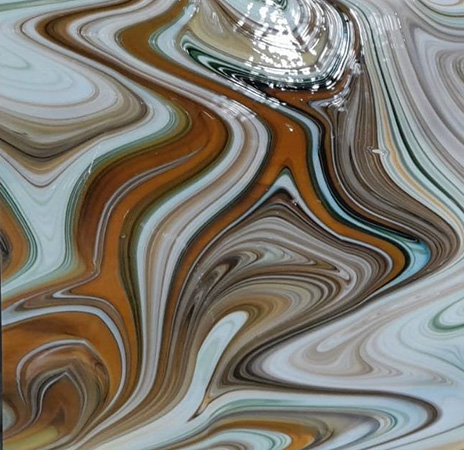 Baklava (White with Amber Transparent and Olive Opal) Reserve System 96 link