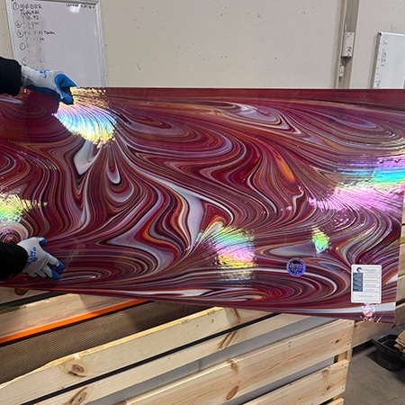 Witching Hour (Red Transparent/ Opal w/ Amethyst and Rainbow Iridescent) Fusers' Reserve System 96 Witching Hour (Red Transparent/ Opal w/ Amethyst and Rainbow Iridescent) Fusers' Reserve System 96 photo