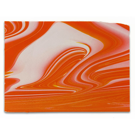 Creamsicle (Orange Opal w/ White) Fusers Reserve Fusible 96 coe photo