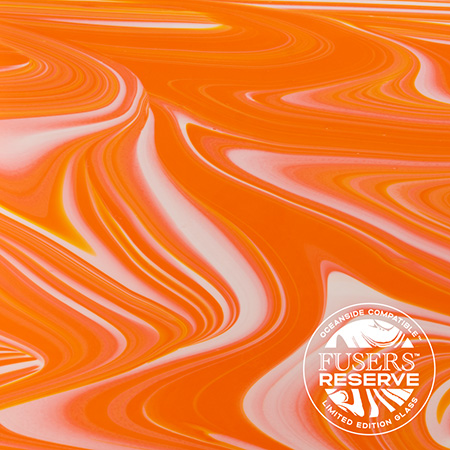 Creamsicle (Orange Opal w/ White) Fusers Reserve Fusible 96 coe link