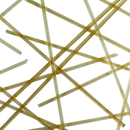 Pale Amber Transparent Noodle Fusible 96 COE link