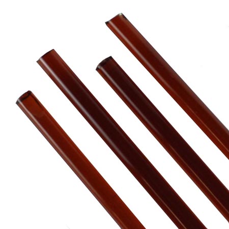Dark Amber Transparent Rod Fusible 96 COE link