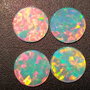 Opals - Round Coin - 8mm - White link