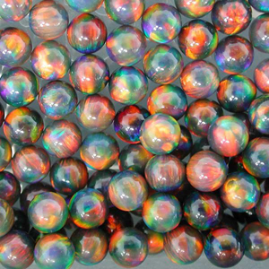 Opals - Sphere - 3 mm - Black link