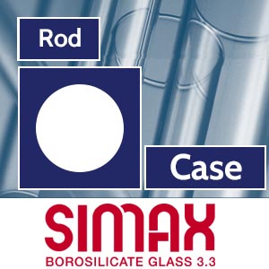 6 mm Simax Clear Rod (~170 pieces/35.64 pound case) link