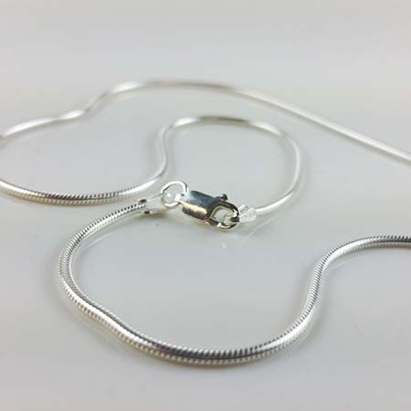 Snake Chain Sterling Silver 18 in., 1.25 mm with Clasp link