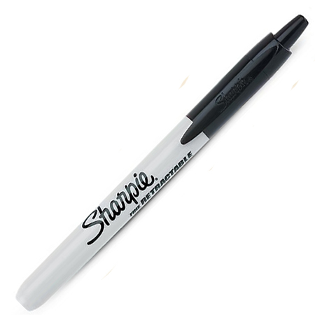 Sharpie Retractable Black Marker Pen (Fine Tip) link