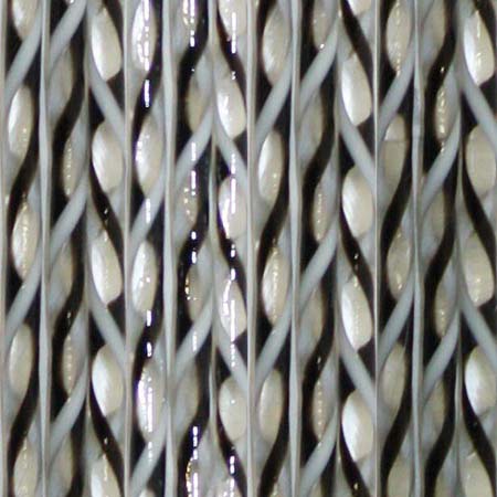 Black and White Twisted 90 COE Cane - approx. 9 in. link