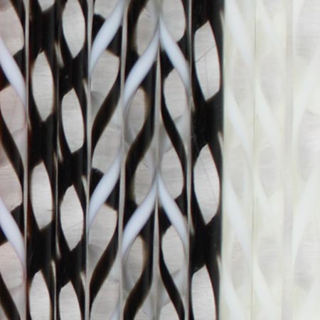 Twisted Cane 96 COE Black & White Sample Pack - 9 in. link