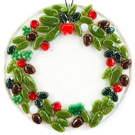 Wreath Murrini Mix  90 COE 1oz. photo