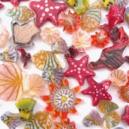 Tropical Sea Life Mix Murrini 96 COE link