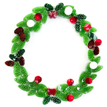 Wreath Murrini Mix 96 COE 1oz. photo