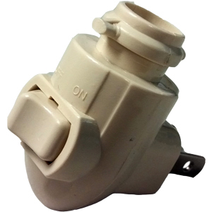 Night Light Base with Toggle Switch - Ivory (use 7 watt bulb only) link