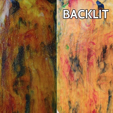 Yellow with Red Orange Blue and Green Granite Uroboros by Youghiogheny link