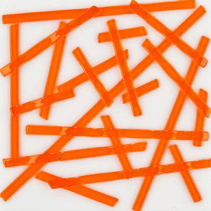 Orange Semi-Opal Noodle Fusible 96 COE link