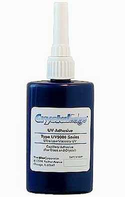 UV Cure glass bonding adhesive with low viscosity link