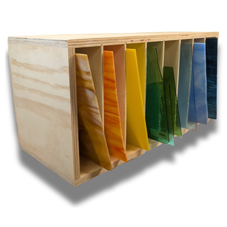 Large Stained Glass Storage Cabinet (26 x 13 3/4 x 11 in.) link