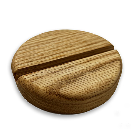 Round Oak Glass Art Stand 4 in. link